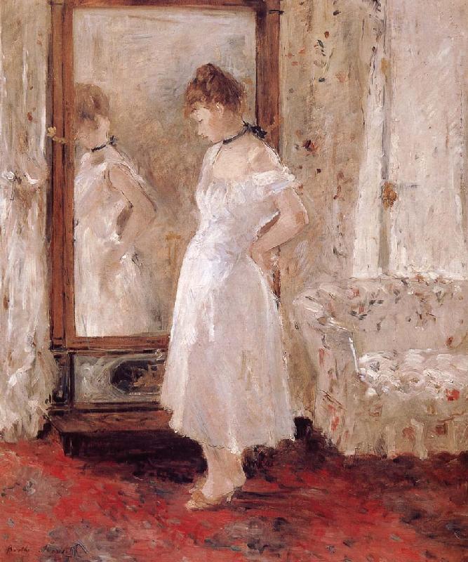 Berthe Morisot The Woman in front of the mirror Norge oil painting art